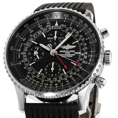 breitling navitimer black dial watch.